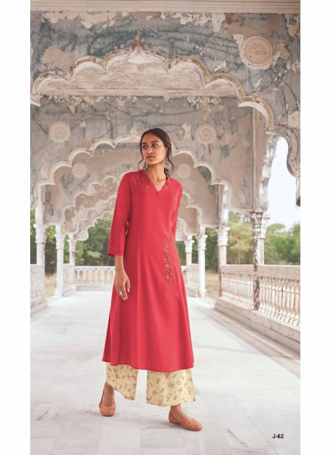 Jansi Sundari Latest Super Fine Modal Long Dress With Embroidery Kurti With Bottom Collection 